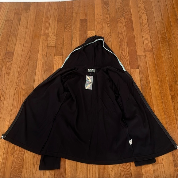 NWT Vanilla Sugar Black Patterned Zip Cardigan with Hood - Picture 5 of 10